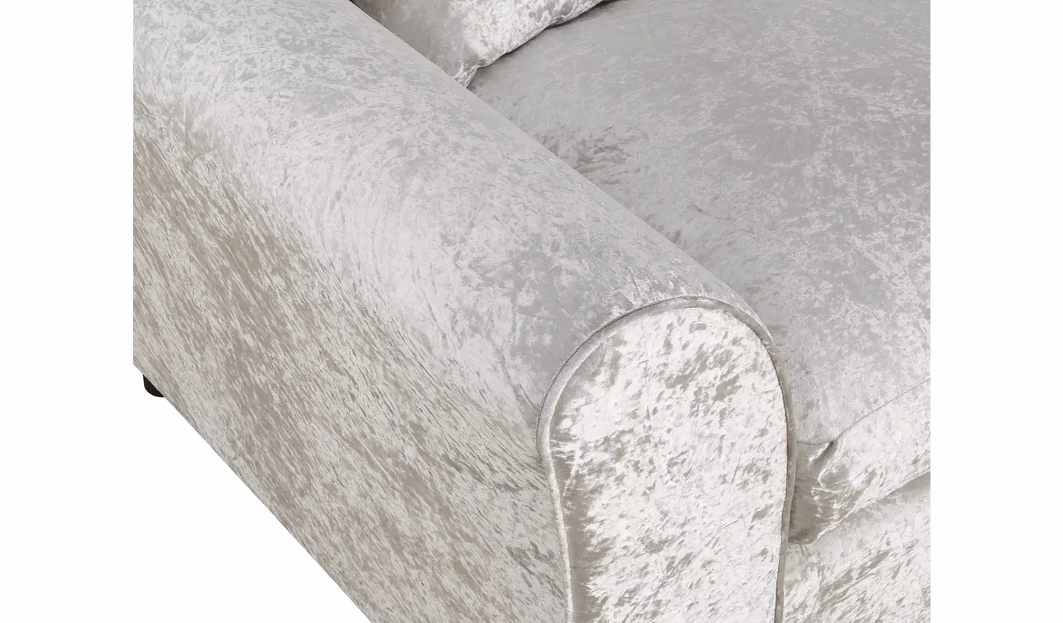Argos Home Megan Fabric Left Hand Corner Chaise Sofa -Silver