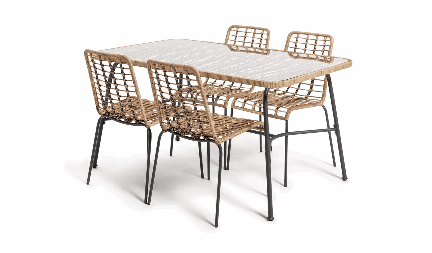Habitat 4 Seater Bamboo Patio Set