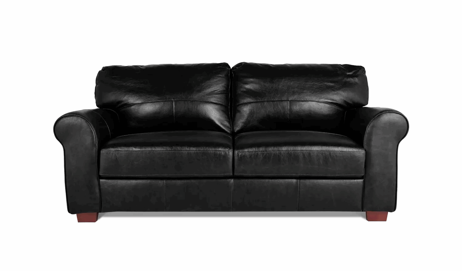 Habitat Salisbury 3 Seater Leather Sofa - Black (100% Leather)