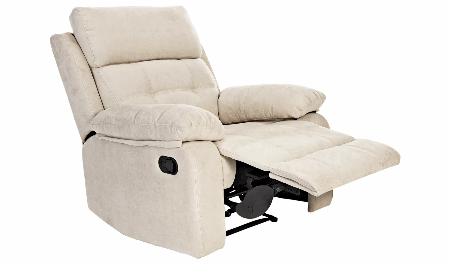Home June Fabric Manual Recliner Chair - Natural