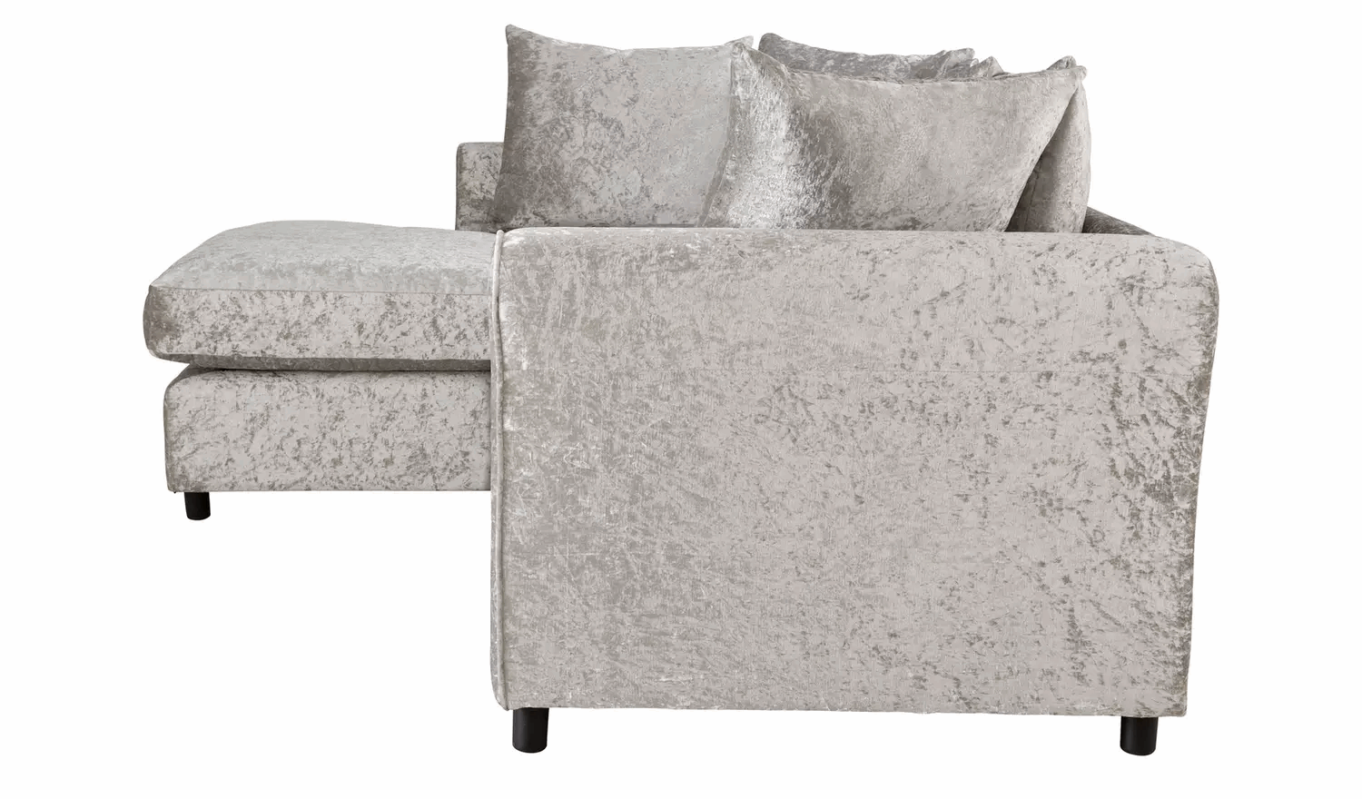 Megan Regular Corner Chaise Sofa - Silver