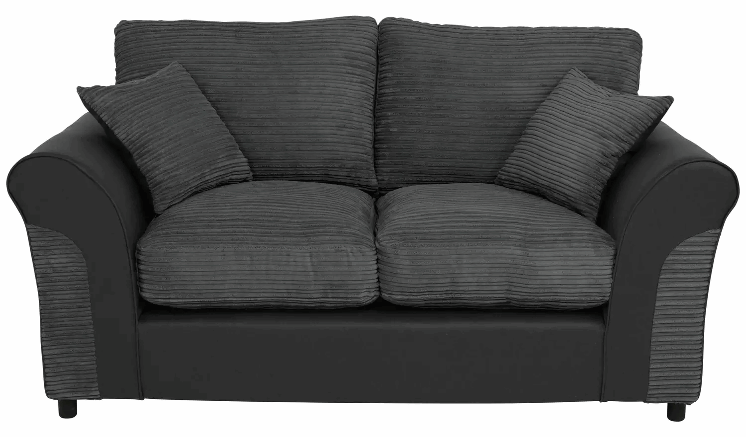 Home Harry 2 Seater Fabric Sofa Charcoal