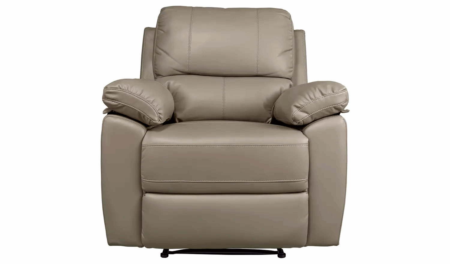 Home Toby Faux Leather Manual Recliner Chair - Grey