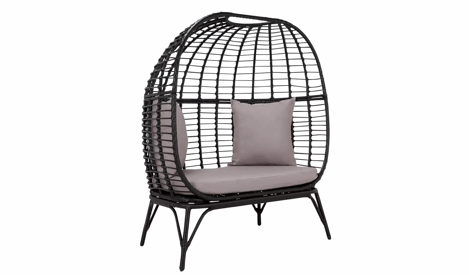 Habitat Kora Seater Egg Bench Black