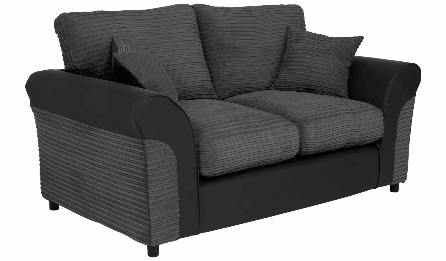 Home Harry 2 Seater Fabric Sofa - Charcoal