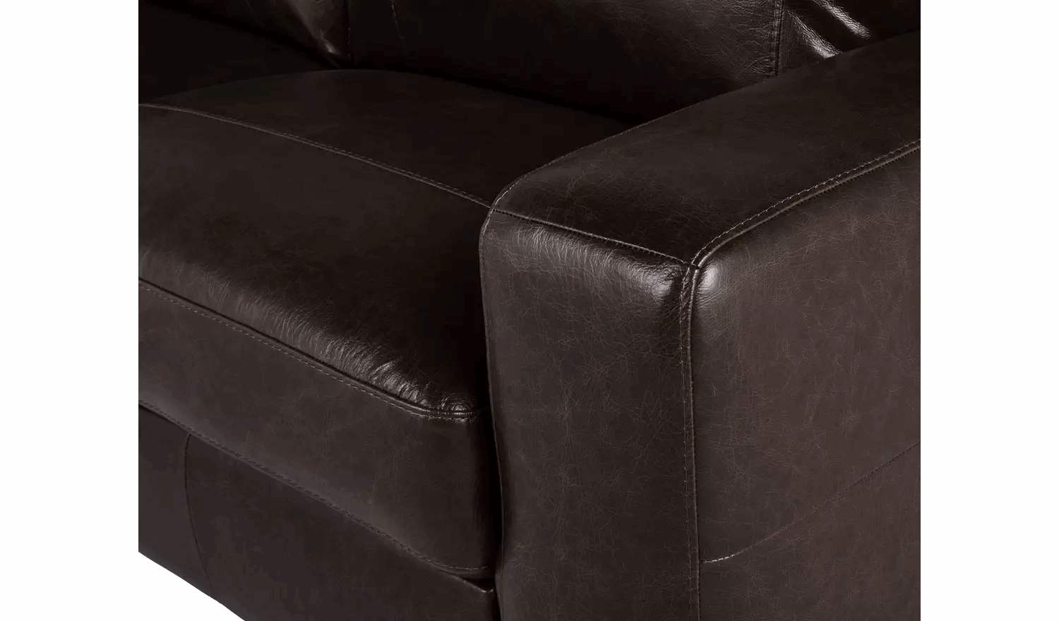 Habitat Salisbury 3 Seater Leather Sofa - Dark Brown(100% Leather)