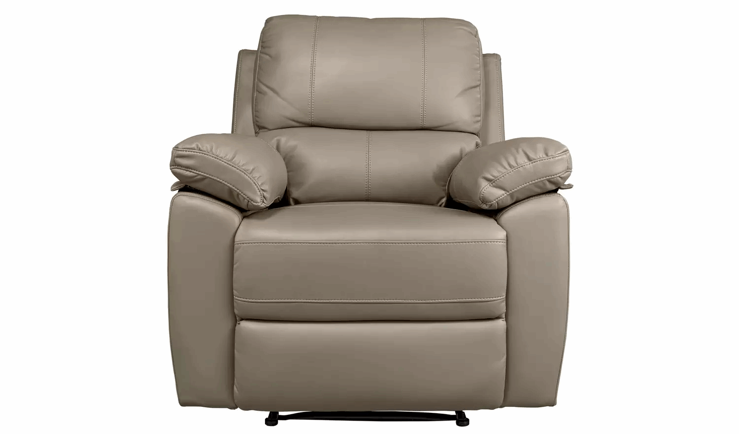 Home Toby Faux Leather Manual Recliner Chair - Grey
