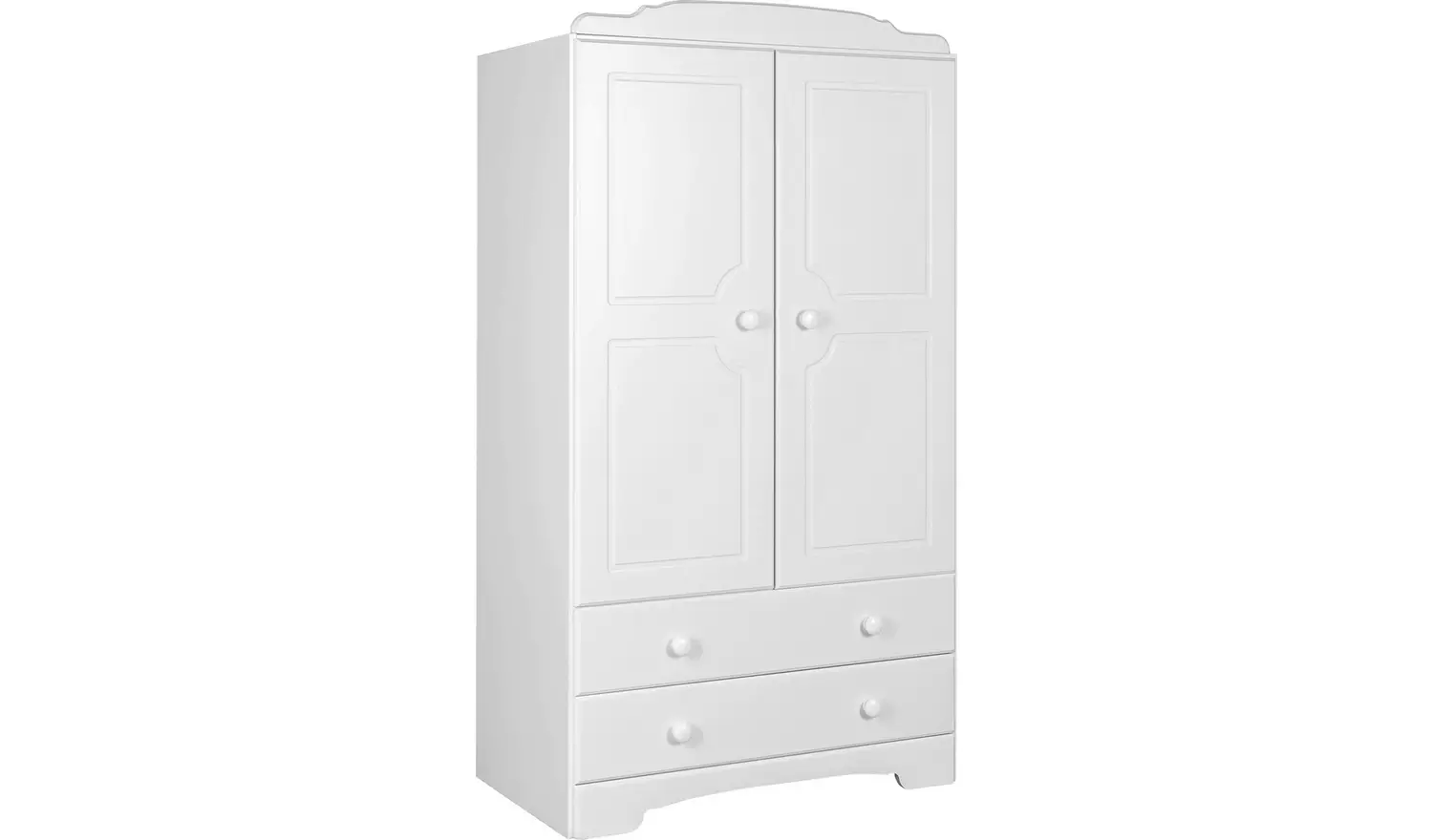 Home Nordic 2 Door 2 Drawer Wardrobe - Soft White BRAND NEW