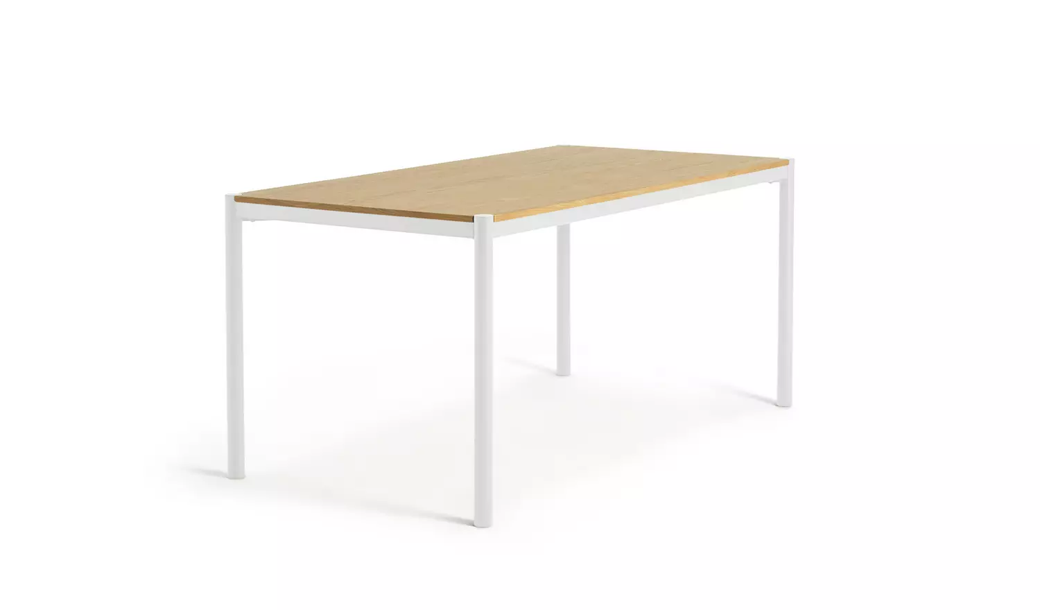 Caleb Wood 4 Seater Dining Table - White/Oak