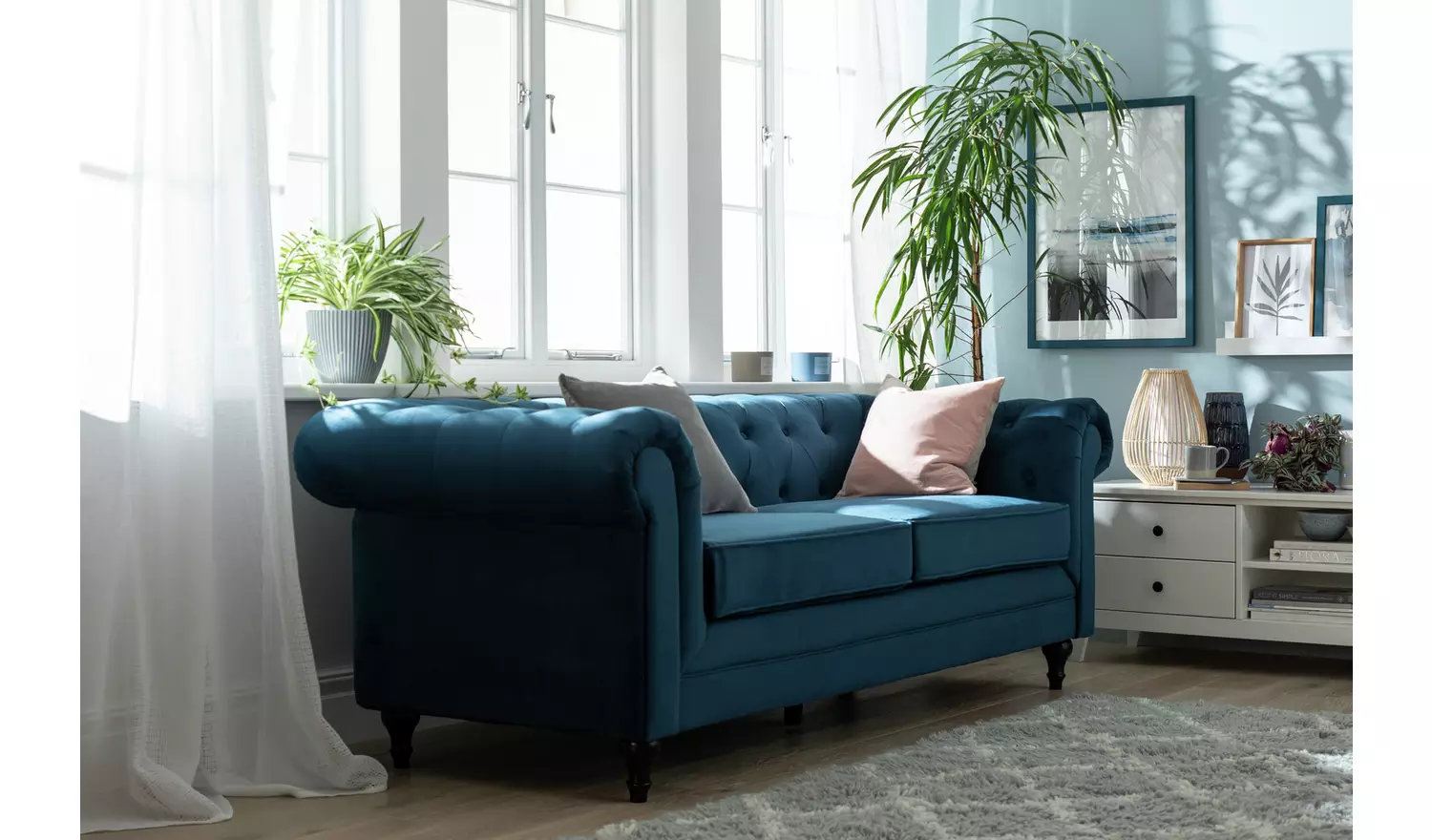 Habitat online teal sofa