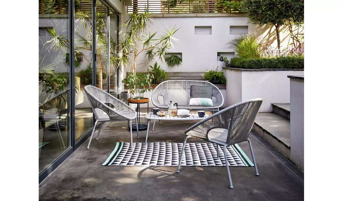 Habitat Nordic Spring 4 Seater Patio Set - Grey