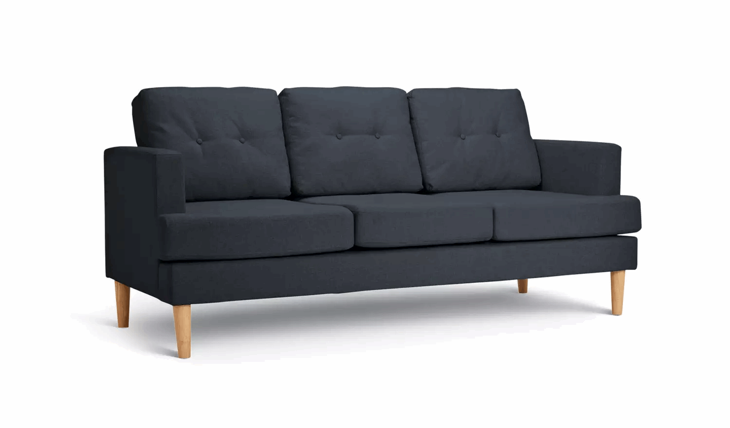 Habitat Joshua 3 Seater Fabric Sofa - Blue